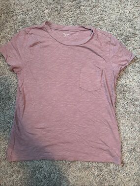 Madewell Short Sleeve Pocket Tee in Mauve Pink